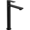 Image de hansgrohe Rebris E - Mitigeur de lavabo avec tirette et vidage, économie d'énergie (CoolStart), Robinet de salle de bain avec hauteur sous bec 242 mm, économie d'eau (EcoSmart), Noir mat, 72581670
