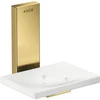 Image de hansgrohe Axor Uni. Plateau rectangulaire en verre, montage mural, optique or poli