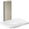 Image de hansgrohe Axor Uni. Rectangulaire en verre, montage mural, nickel brossé
