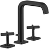 Image de hansgrohe Axor Citterio E Robinet lavabo 3 trous 170, 165 mm, tirette, rosace, mat noir