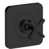 Image de hansgrohe Ensemble complet Axor Citterio E Vanne d'arrêt encastrée 120x120mm, noir mat