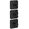Image de hansgrohe AXOR Citterio E module thermostatique 38 x 12 encastré pour 3 consommateurs avec 3 rosaces individuelles, 36704670, Couleur: noir mat