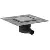 Image de hansgrohe RainDrain Brilliance - Siphon de douche 15 x 15 cm à carreler, Siphon de sol carrelable, Acier inoxydable brossé, 56251800