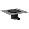 Image de hansgrohe RainDrain Brilliance - Siphon de douche 15 x 15 cm à carreler, Siphon de sol carrelable, Noir mat, 56251670