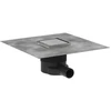 Image de hansgrohe Punktab RainDrain Brillance Ensemble complet, 100x100mm, finition acier inoxydable