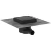 Image de hansgrohe RainDrain Point - Siphon de douche 15 x 15 cm à carreler, Siphon de sol carrelable, Noir mat, 56249670