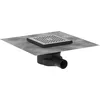 Image de hansgrohe RainDrain Point - Siphon de douche 15 x 15 cm, Siphon de sol, Acier inoxydable brossé, 56248800