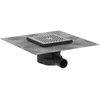 Image de hansgrohe RainDrain Point 150x150mm, set, acier inoxydable brossé