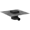 Image de hansgrohe RainDrain Point - Siphon de douche 10 x 10 cm à carreler, Siphon de sol carrelable, Noir mat, 56247670