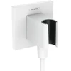 Image de hansgrohe Raccord mural Fixfit E carré, avec support de douche, blanc mat