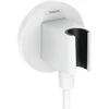 Image de hansgrohe Raccord mural Fixfit S rond, avec support de douche, blanc mat