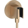 Image de hansgrohe Raccord mural Fixfit S rond, avec support de douche, bronze brossé