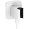 Image de hansgrohe Raccord mural Fixfit Q softsquare, avec support de douche, blanc mat