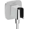 Image de hansgrohe Raccord mural Fixfit Q softsquare, avec support de douche, chrome