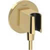 Image de hansgrohe Raccord mural Fixfit S rd, avec support de douche, optique or poli