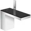 Image de hansgrohe Mitigeur lavabo monocommande 110 Axor MyEdition A 150 mm, avec vidage poussoir, avec plaque, chrome/noir brillant
