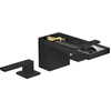 Image de hansgrohe Robinet lavabo 3 trous 70 Axor MyEdition A 151 mm, avec vidage poussoir, sans plaque, mat noir