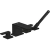 Image de hansgrohe Ensemble complet Axor MyEdition 4-L-BW-Rand-Arm., avec plaque, noir mat/verre noir brillant