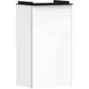 Image de Hansgrohe Xelu Q Meuble sous-lavabo, 340x245 pour Lave-Mains, 1 Porte, charnières à Droite, 54015670, Couleur: Meuble Blanc Brillant/poignée Noir Mat