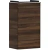 Image de Hansgrohe Xelu Q Meuble sous-lavabo, 340x245 pour Lave-Mains, 1 Porte, charnières à Gauche, 54014000, Couleur: Meuble Noyer foncé/poignée Chrome