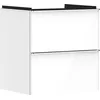 Image de Hansgrohe Xelu Q Meuble sous-lavabo, 580x475, 2 tiroirs, pour lavabo, 54023000, Couleur: Meuble Blanc Brillant/poignée chromée