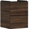 Image de Hansgrohe Xelu Q Meuble sous-lavabo, 480x475, 2 tiroirs, pour Lave-Mains, 54022670, Couleur: Meuble Noyer foncé/poignée Noir Mat