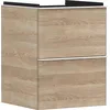 Image de Hansgrohe Xelu Q Meuble sous-lavabo, 480x475, 2 tiroirs, pour Lave-Mains, 54021700, Couleur: Meuble chêne Naturel/poignée Blanc Mat