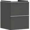 Image de Hansgrohe Xelu Q Meuble sous-lavabo, 480x475, 2 tiroirs, pour Lave-Mains, 54020700, Couleur: Meuble Gris Diamant Mat/poignée Blanc Mat