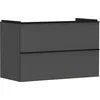Image de Hansgrohe Xelu Q Meuble sous-lavabo, 980x475, 2 tiroirs, pour Vasque, 54032670, Couleur: Meuble Gris Diamant Mat/poignée Noir Mat