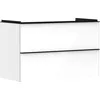 Image de Hansgrohe Xelu Q Meuble sous-lavabo, 980x475, 2 tiroirs, pour Vasque, 54031670, Couleur: Meuble Blanc Brillant/poignée Noir Mat