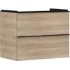 Image de Hansgrohe Xelu Q Meuble sous-lavabo, 780x475, 2 tiroirs, pour lavabo, 54029670, Couleur: Meuble chêne Naturel/poignée Noir Mat