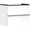 Image de Hansgrohe Xelu Q Meuble sous-lavabo, 780x475, 2 tiroirs, pour lavabo, 54027670, Couleur: Meuble Blanc Brillant/poignée Noir Mat