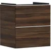 Image de Hansgrohe Xelu Q Meuble sous-lavabo, 580x475, 2 tiroirs, pour lavabo, 54026700, Couleur: Meuble Noyer foncé/poignée Blanc Mat
