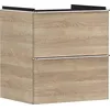 Image de Hansgrohe Xelu Q Meuble sous-lavabo, 580x475, 2 tiroirs, pour lavabo, 54025000, Couleur: Meuble chêne Naturel/poignée Chrome