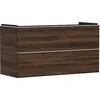 Image de Hansgrohe Xelu Q Meuble sous-lavabo, 1180x475, 2 tiroirs, pour lavabo, 54038000, Couleur: Meuble Noyer foncé/poignée Chrome