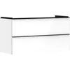 Image de Hansgrohe Xelu Q Meuble sous-lavabo, 1180x475, 2 tiroirs, pour lavabo, 54035670, Couleur: Meuble Blanc Brillant/poignée Noir Mat