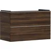 Image de Hansgrohe Xelu Q Meuble sous-lavabo, 980x475, 2 tiroirs, pour Vasque, 54034000, Couleur: Meuble Noyer foncé/poignée Chrome