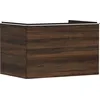 Image de Hansgrohe Xelu Q Meuble sous-lavabo, 780x550, 1 tiroir, pour Consoles avec Vasque à Poser, Poli, 54057000, Couleur: Meuble Noyer foncé/poignée Chrome