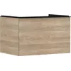 Image de Hansgrohe Xelu Q Meuble sous-lavabo, 780x550, 1 tiroir, pour Consoles avec Vasque à Poser, Poli, 54056670, Couleur: Meuble chêne Naturel/poignée Noir Mat