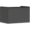 Image de Hansgrohe Xelu Q Meuble sous-lavabo, 780x550, 1 tiroir, pour Consoles avec Vasque à Poser, Poli, 54055670, Couleur: Meuble Gris Diamant Mat/poignée Noir Mat