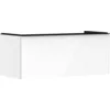 Image de Hansgrohe Xelu Q Meuble sous-lavabo, 1180x550, 1 tiroir, pour Consoles avec Vasque à Poser, Poli, 54062670, Couleur: Meuble Blanc Brillant/poignée Noir Mat