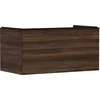 Image de Hansgrohe Xelu Q Meuble sous-lavabo, 980x550, 1 tiroir, pour Consoles avec Vasque à Poser, Poli, 5, 54061670, Couleur: Meuble Noyer foncé/poignée Noir Mat
