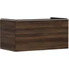 Image de Hansgrohe Xelu Q Meuble sous-lavabo, 980x550, 1 tiroir, pour Consoles avec Vasque à Poser, Poli, 5, 54061000, Couleur: Meuble Noyer foncé/poignée Chrome