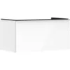Image de Hansgrohe Xelu Q Meuble sous-lavabo, 980x550, 1 tiroir, pour Consoles avec Vasque à Poser, Poli, 5, 54058000, Couleur: Meuble Blanc Brillant/poignée chromée