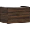 Image de Hansgrohe Xelu Q Meuble sous-lavabo, 780x550, 1 tiroir, pour Consoles avec Vasque à Poser, Poli, 54057700, Couleur: Meuble Noyer foncé/poignée Blanc Mat