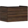 Image de Hansgrohe Xelu Q Meuble sous-lavabo, 780x550, 1 tiroir, pour Consoles avec Vasque à Poser, Poli, 54057670, Couleur: Meuble Noyer foncé/poignée Noir Mat