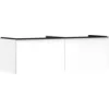 Image de Hansgrohe Xelu Q Meuble sous-lavabo, 1560x550, 2 tiroirs, pour Console avec Vasque à Poser, Poli, 54070670, Couleur: Meuble Blanc Brillant/poignée Noir Mat