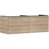 Image de Hansgrohe Xelu Q Meuble sous-lavabo, 1360x550, 2 tiroirs, pour Console avec Vasque à Poser, Poli, 54068000, Couleur: Meuble chêne Naturel/poignée Chrome