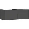 Image de Hansgrohe Xelu Q Meuble sous-lavabo, 1360x550, 2 tiroirs, pour Console avec Vasque à Poser, Poli, 54067000, Couleur: Meuble Gris Diamant Mat/poignée Chrome