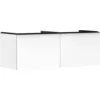 Image de Hansgrohe Xelu Q Meuble sous-lavabo, 1360x550, 2 tiroirs, pour Console avec Vasque à Poser, Poli, 54066670, Couleur: Meuble Blanc Brillant/poignée Noir Mat